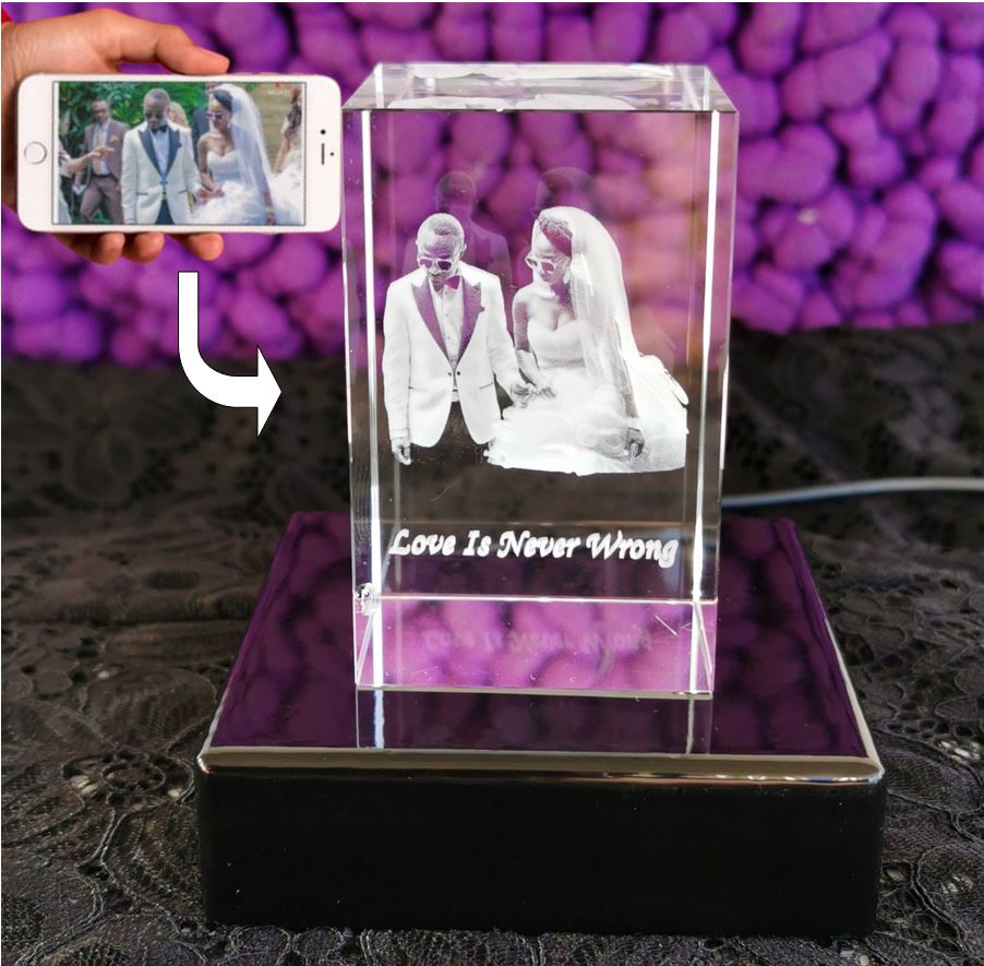 White Glass 3D Photo Crystal Cube, For Gift, Size/Dimension: 5x5x8 Inch at  Rs 1700 in Chennai